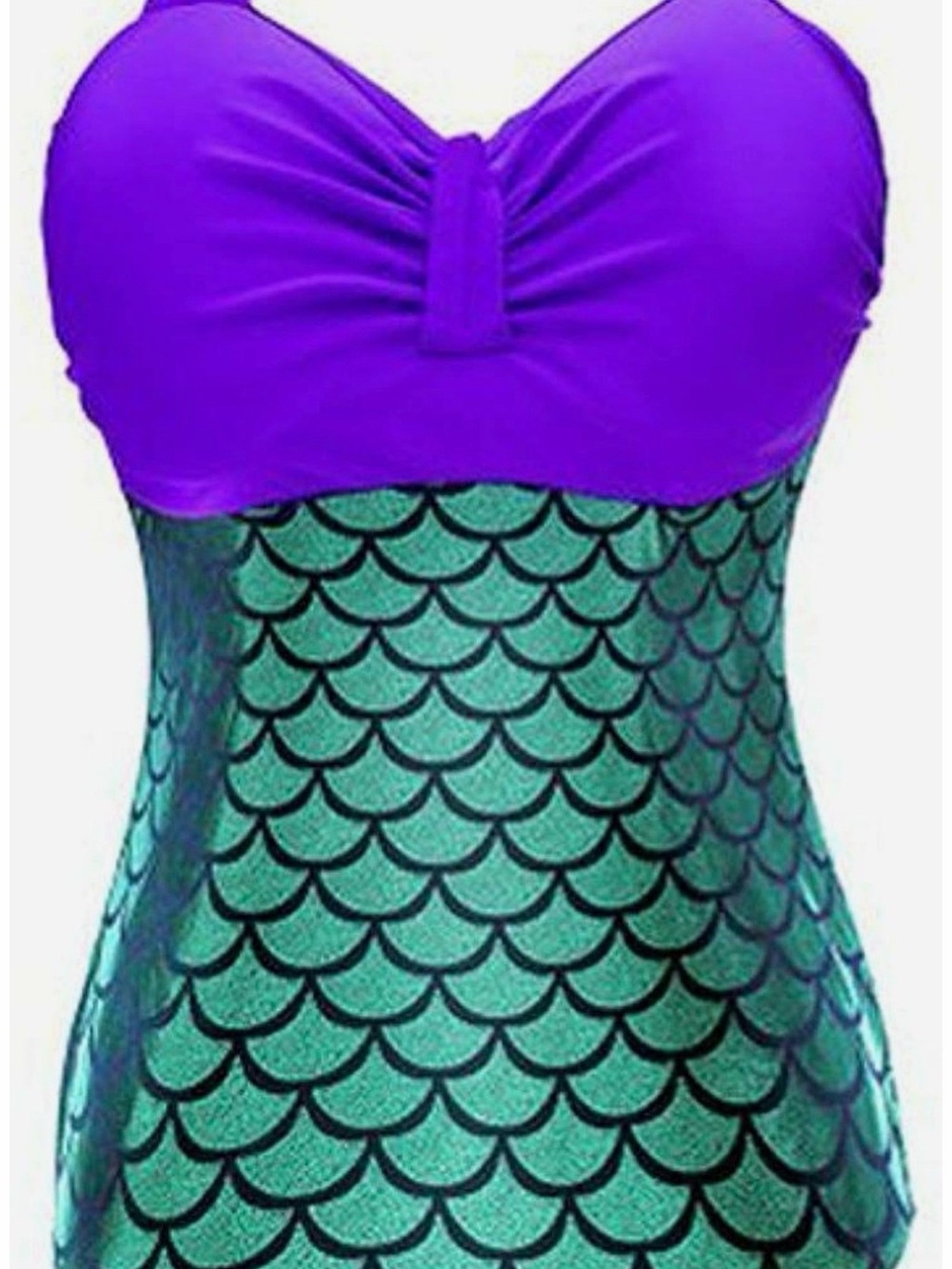 NWOT Purple and Green Mermaid One-Piece Swimsuit XXXL (20) - Picture 4 of 9